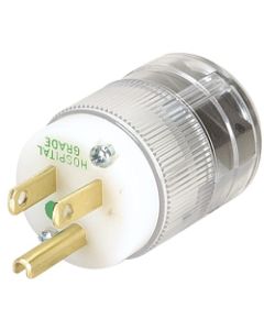 Marinco 8215T Hospital Grade NEMA 15A 125V Plug CLEAR
