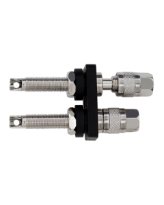 Cardas Audio CCRR-L Binding Post. Long billet copper posts, rhodium over silver plate post & top nut. Glass filled nylon insulator.
