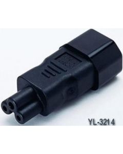 IEC C14 to C5 3 prong adapter