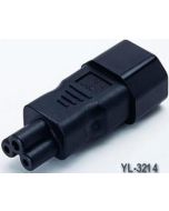 IEC C14 to C5 3 prong adapter